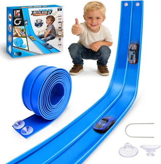 Pista de carreras flexible de 15 pies para niños de 3 años en adela...