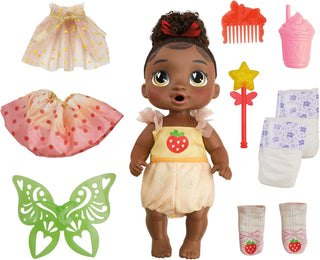 Muñeca Baby Alive Fairy Fashions Berry Boo con ropa y accesorios, p...