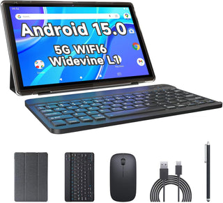 Tablet ATOZEE 2 en 1 Android 14 con teclado de 10 pulgadas, incluye...