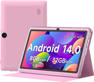 Vyrolinia Andriod Tablet de 7 pulgadas con funda protectora, RAM 8...