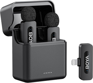 BOYA V3 Micrófono inalámbrico Lavalier para iPhone con puerto Light...