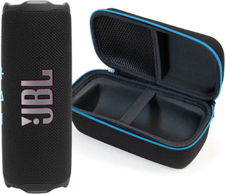 JBL Flip 7 (negro\/naranja) + paquete con divvi! Funda protectora r...