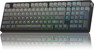 LEOBOG Teclado mecánico inalámbrico A98, Tri-Mode BT5.0\/2.4GHz\/US...