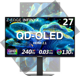 Z-Edge - Monitor OLED para juegos de 27 pulgadas 1440P, monitor 2K...