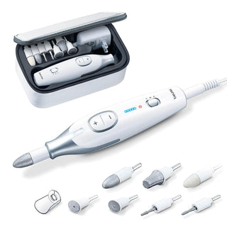 Beurer MP42 - Taladro de uñas, kit de uñas 7 en 1 con brocas de tal...