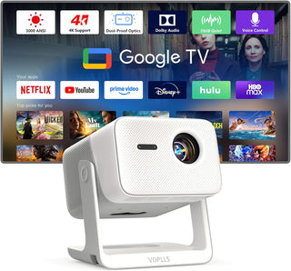 【3000 ANSI oficial Google TV】Proyector inteligente 4K con WiFi y Bl...