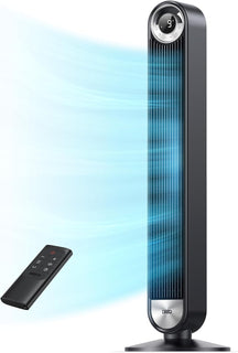 DREO Ventilador de torre para dormitorio, velocidad de CC mejorada...