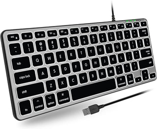 Macally - Teclado con cable retroiluminado para Mac, compatible con...