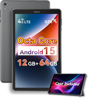 Topsand Tablet Android 15 de 8 pulgadas con ranura para tarjeta SIM...
