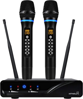 KITHOUSE Micrófono inalámbrico J10 Sistema de karaoke recargable, m...