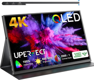 UPERFECT True 4K Monitor portátil QLED, monitor portátil de 15.6 pu...