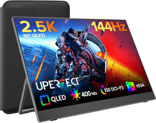 UPERFECT Monitor portátil para juegos 144Hz 2.5K, 16" 0.1ms 100% DC...
