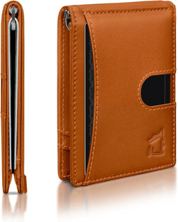 Kingly Billetera de cuero con clip para efectivo para hombre, carte...