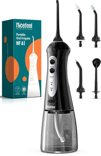 Nicefeel - Irrigador bucal inalámbrico de agua de 300ML, sin BPA, p...