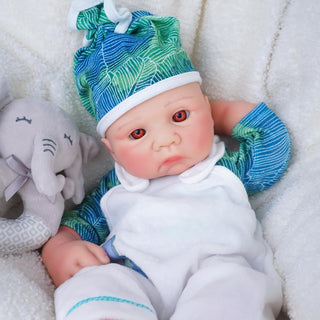 Niño de 15 pulgadas, muñeca de bebé de silicona completa, muñecas d...
