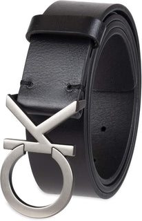 Calvin Klein Cinturón con hebilla recortada con monograma CK para h...