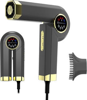 ARVGORV Secador de pelo, secador de alta velocidad de 1400 W con mo...