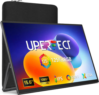 UPERFECT Monitor portátil de 15.6", monitor ultradelgado para l...