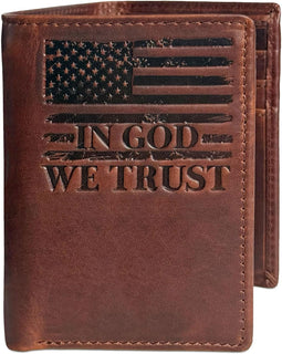 Cartera triple de bandera estadounidense Patriot para hombre, graba...