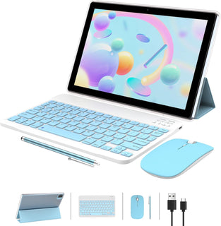 Tablet de 10 Pulgadas Android, Tablet 2 en 1, Incluye Teclado, Rató...