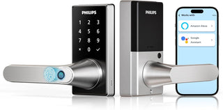 Philips Cerradura de puerta inteligente Wi-Fi con asa, cerradura de...