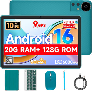 Nyxolaria Tablet 10.1Inch Android 15.0, RAM 20GB (4+16Expand)+ROM 1...