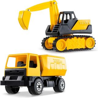Tonka - Steel Classics Serie Giga - Camión volquete y excavadora, p...