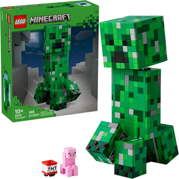 LEGO Minecraft The Creeper - Juguete de construcción para niños, juguete de Minecraft para niños y niñas, a partir de 10 años, decoración de habitación para jugadores, con primera versión de