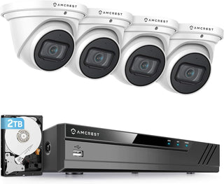 Sistema de Cámara de Seguridad 4K POE Amcrest con NVR PoE 4K de 8 C...