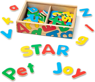 Imanes de madera del alfabeto Melissa & Doug, Letras, Multicolo...