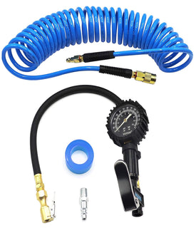 YOTOO Kit de manguera de aire de retroceso con medidor de inflado d...