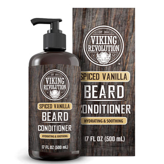 Viking Revolution Acondicionador de barba de vainilla especiada par...