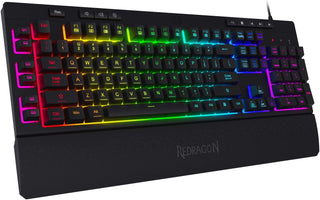 Redragon K512 Shiva RGB - Teclado para videojuegos con membrana ret...