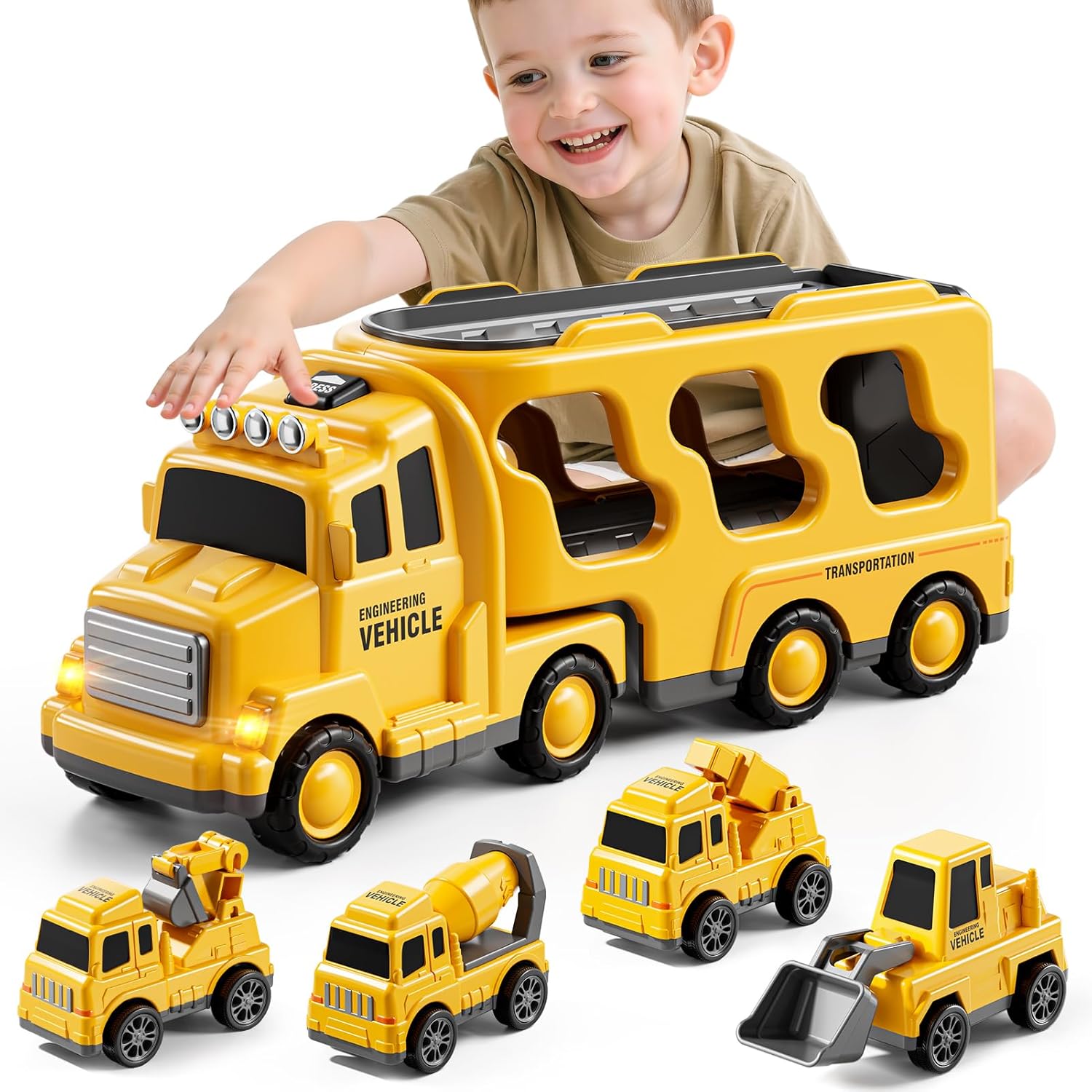 Bennol Juguetes de Camiones de Construcción para Niños Pequeños de ...