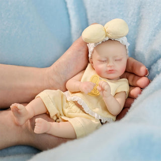 Cloveray Muñeca de bebé Reborn de silicona de 8 pulgadas, suave al...