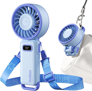 Diveblues Ventilador turbo portátil, ventilador de mano de 100 velo...