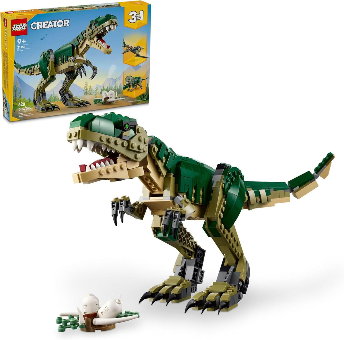 LEGO Creator 3 en 1 T Rex Toy \u2013 Juego de construcción de jugue...
