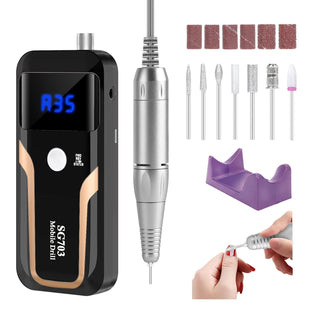 Taladro de uñas portátil profesional de 35000 RPM, MOCOWIND recarga...