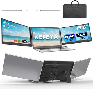 KEFEYA Extensor de pantalla para portátil de 15.6 pulgadas, 1080P F...