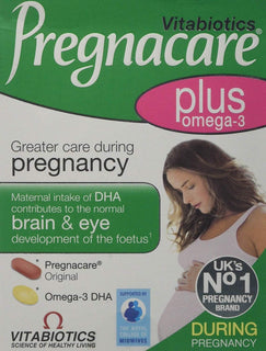 2 paquetes Vitabiotics Pregnacare Plus Omega 3 - 56 tabletas = tota...