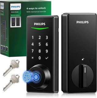 Philips Cerradura de puerta de entrada sin llave de huellas dactila...