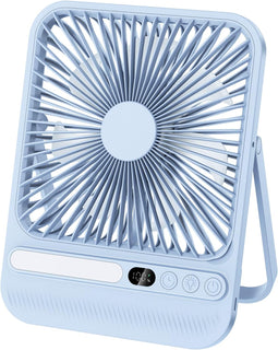 BIVBTP Ventilador de viaje portátil ultrafino de 8000 mAh con tempo...