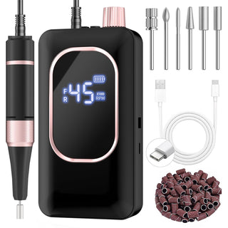 Taladro de uñas eléctrico profesional de 45000 RPM, lima de uñas po...