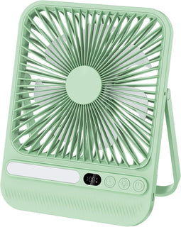 BIVBTP Ventilador de viaje portátil ultrafino de 8000 mAh con tempo...