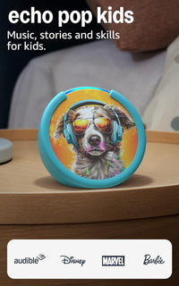 Amazon Echo Pop Kids (último modelo), diseñado para niños, con cont...
