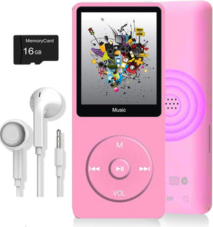 MP3 Player, Music Player with 16GB Micro SD Card, Build-in Speaker\...