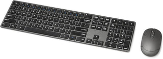 Combo de teclado y ratón inalámbricos Amazon Basics Ultra Premium -...