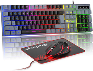 BlueFinger - Combo de teclado y ratón para juegos RGB con retroilum...