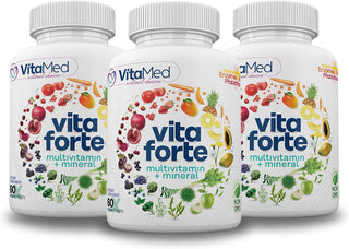 Vita Forte Multivitamínico vegano con probióticos, enzimas digestiv...