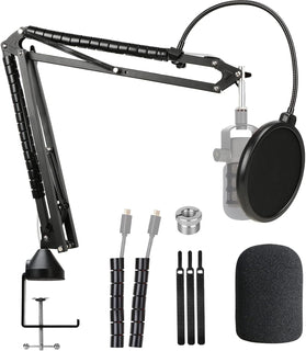 Rode Podmic Soporte con pantalla de protección de micrófono y filtr...